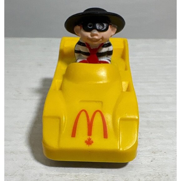 Hamburglar McDonalds Toy Car 1988 Yellow Toy Car Collectible Happy Meal Vintage - Picture 2 of 8